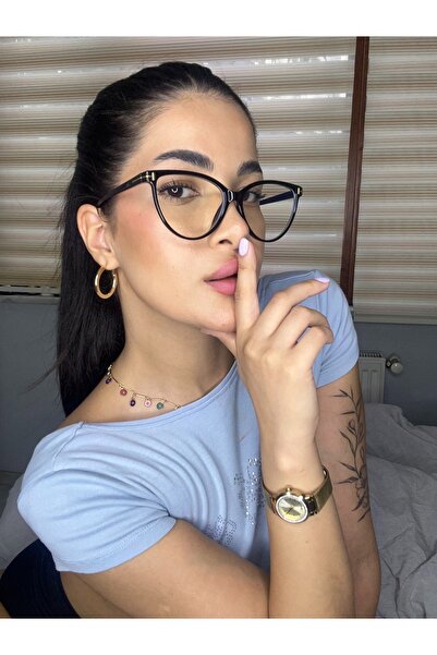 funeyes نظارات ريفير بلاك كات آي بلو بلوك مع إكسسوارات معدنية وحماية من الضوء...