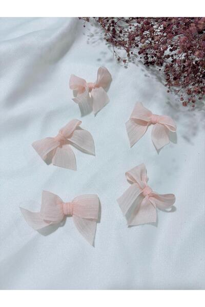 NaturessCo Pink Pearlless Gift Decoration Linen Ribbon Ready-Made Bow - 25 Pi...
