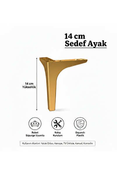İMT AKSESUAR 14 cm Mobilya Kanepe Sehpa Tv Ünitesi Koltuk ve Konsol Ayağı