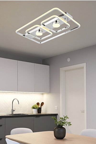 ESSLİGHT Dora 60 cm Plafonyer LED Avize 3 Renk Işık Modlu (Beyaz / Sarı / Gün Işığı)