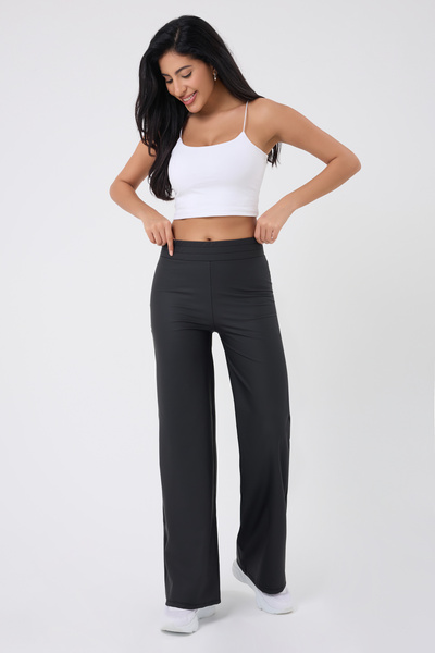 MODANTY Kadın Mat Deri Tayt | İçi Polarlı Kışlık Yüksek Bel Toparlayıcı Esnek Kumaşlı İspanyol Paça