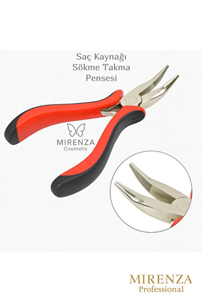 mirenza cosmetic Saç Kaynak Pensesi - Boncuk Kaynak Pensesi - Kıvrık Kargabur...