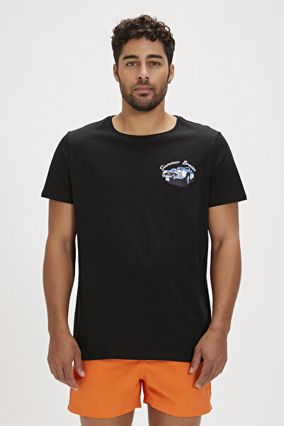 Bad Bear Dustin Siyah Baskılı Erkek Tişört