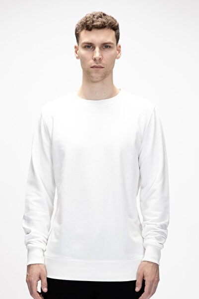 Bad Bear Corner King Size White Crewneck Men's Sweatshirt