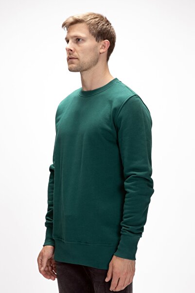 Bad Bear Corner Green Crewneck Men's Sweatshirt