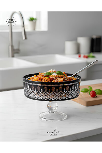 AKDEN STORE El İşçiliği Kesme Dekor Sunumluk Cam Kase