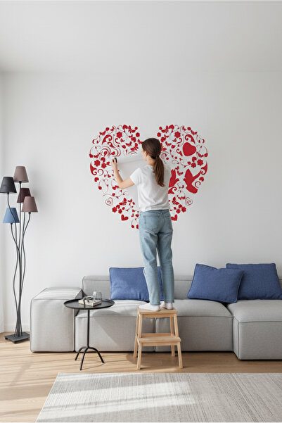 KT Decor Moderna Duar naljepnica - umetnički uzorak srca, jedan komad, dnevna...