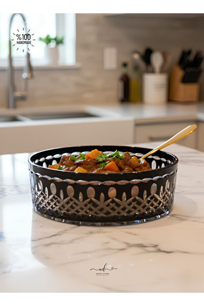 AKDEN STORE El İşçiliği Kesme Dekor Sunumluk Cam Kase