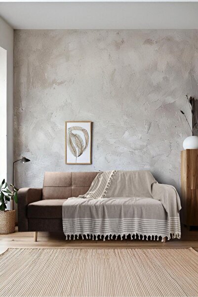 home zade home 180×210cm Mink Sofa Cover - Hand Tied