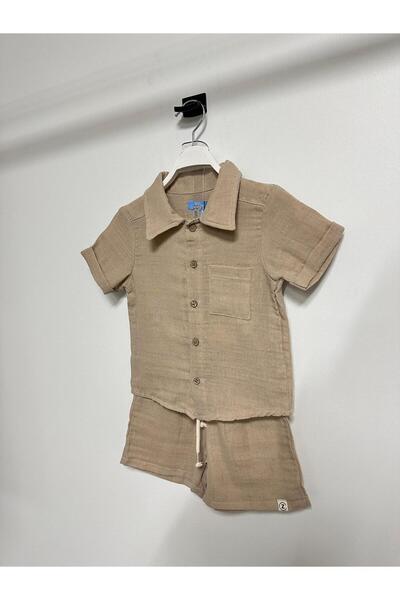 SARE TEKSTİL COLLARED MUSLIN FABRIC SET