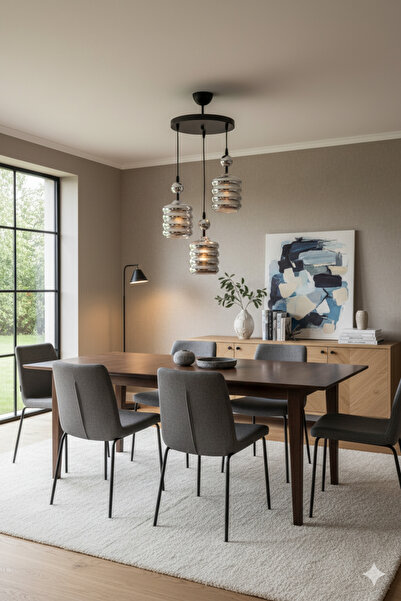 ESSLİGHT Maya 3 Lü Sarkıt Avize Salon Mutfak Yatak Odası