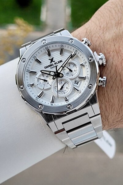 Daniel Klein Gümüş Renk İç Göstergeleri Aktif Erkek Kol Saati