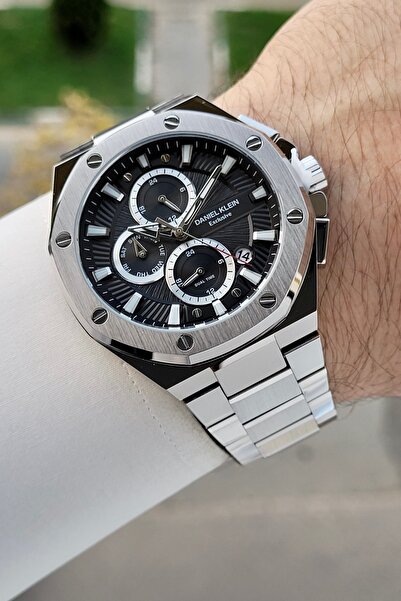 Daniel Klein Kadranı Siyah Kordonu Gümüş Renk İç Göstergeleri Aktif Erkek Kol...