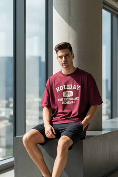 UNCİA OUTDOORS Holiday Printed Oversize Unisex Basic T-Shirt Άνετο για καθημε...