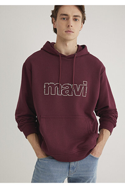 Mavi Logo Baskılı Bordo Sweatshirt 0S10196-70426