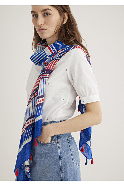 Mavi Baskılı Lacivert Şal 1912665-30717