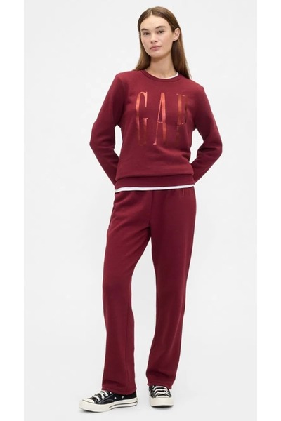 GAP Doorbuster Logo Pull-On Slim 800432 Kadın Eşofman Altı BORDO