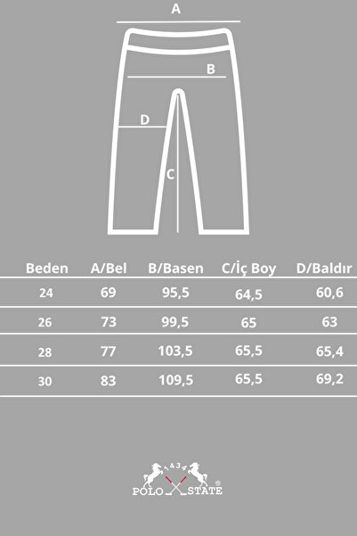Polo State Kadın Bilek Boy Mom Fit Kot Pantolon Mavi