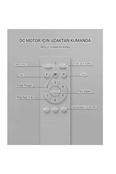 Genel Markalar Tavan Vantilatörü Pervaneli Avize Kumandalı Açılır-kapanır Gizlinebilir Kanat Üç Işık Rengi-11