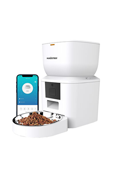 Haustier QQ023 Akıllı Kedi Köpek Mama Kabı, Tuya App-Wifi Uzaktan Kontrol, 4l...