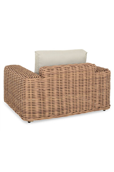 Maison Mex Garden/terrace armchair, MEERA, L.114 l.94 H.62.5 cm, natural/white