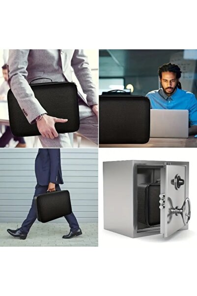 Generic Large Capacity Lockable Document Bag, 3-Tier Document Storage Box with Zipper, for Business and Travel