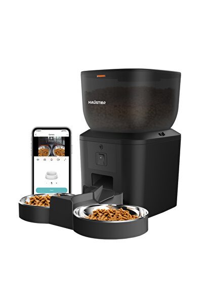 Haustier Qq025-dual Kameralı Akıllı Kedi Köpek Otomatik Mama Kabı, App Uzakta...