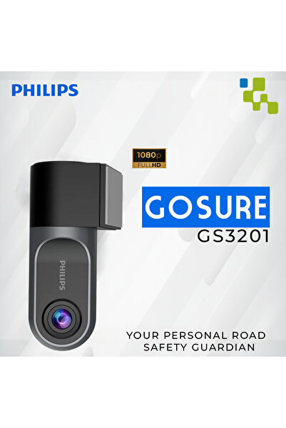 Philips GoSure ADR GS3201 Dash Cam with Full HD 1080p, Collision Detection & Driver Fatigue Alert