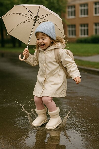 CRAFT MODA Çocuk İçi Kürklü Su Geçirmez Yağmur & Kışlık Bot