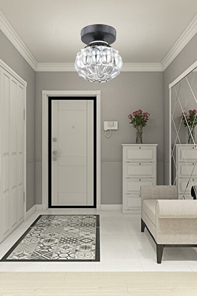 ESSLİGHT Elmas Tekli Plafonyer Avize Füme Camlı Modern Dekoratif Aydınlatma