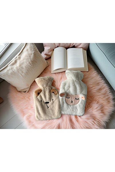 Eq deco Sıcak Su Torbası Köpek Figürlü Peluş Kılıflı Yumuşak Termoterapi Ürünü