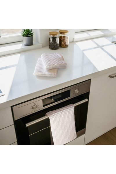 Püskül Tekstil Набір з 3 розкішних рушників для рук, вафельне плетіння, 100% бавовна, висока якість, швидковисихаючі рушники для рук