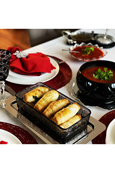 AKDEN STORE وعاء تقديم الكريستال المزخرف / وعاء تقديم الكوكيز 24 سم