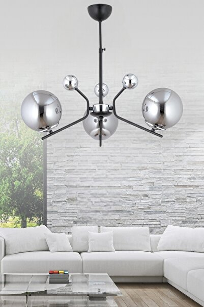 ESSLİGHT Beste 3 Lü Sarkıt Avize Füme Glob Camlı Salon Yatak Odası Mutfak
