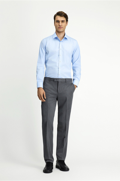 Kiğılı Μακρυμάνικο Slim Fit Slim Fit Βαμβακερό πουκάμισο χωρίς σίδερο