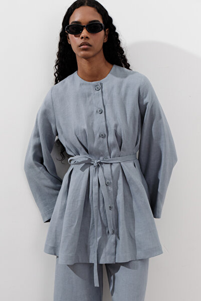 Manuka Linen Pencil Tunic Blue