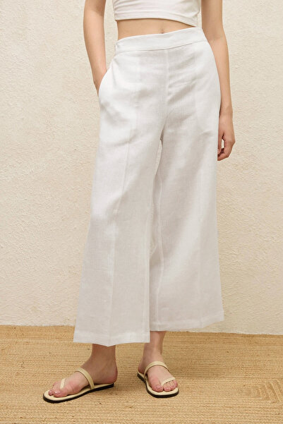 Manuka Ironed Linen Pants White
