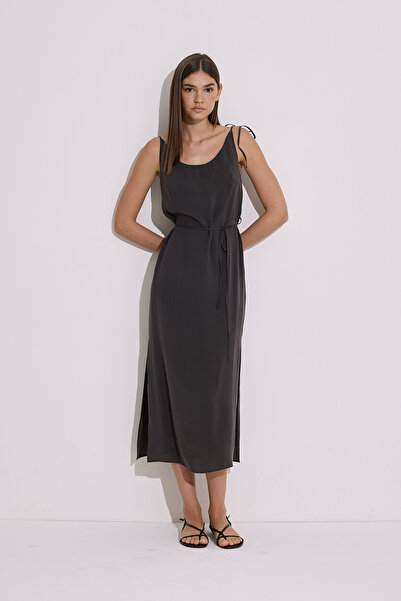 Manuka Modal Strapped Comfortable Dress Anthracite