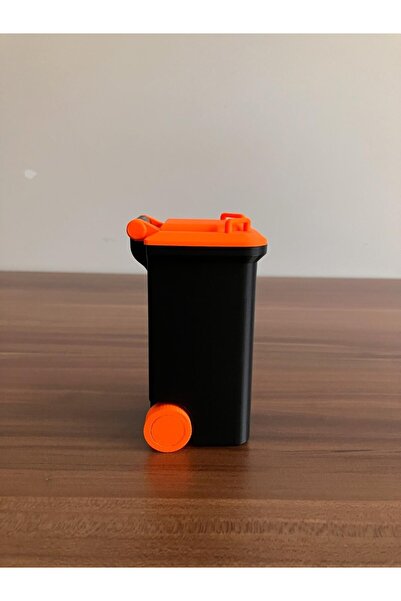 genomera Black Wheeled Trash Can