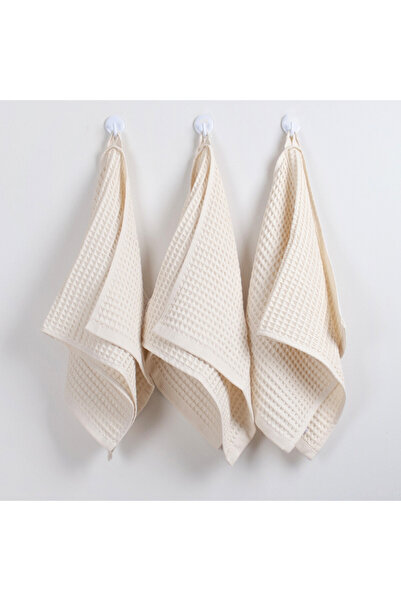 Püskül Tekstil Набір з 3 розкішних рушників для рук, вафельне плетіння, 100% бавовна, висока якість, швидковисихаючі рушники для рук