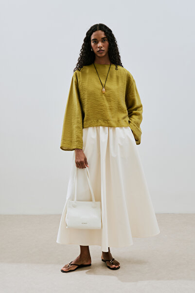 Manuka Wide Sleeve Dress Bluz Yellow