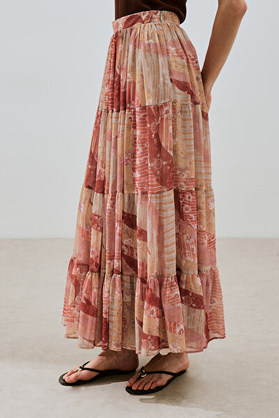 Manuka Long Tight Chiffon Skirt Bohem