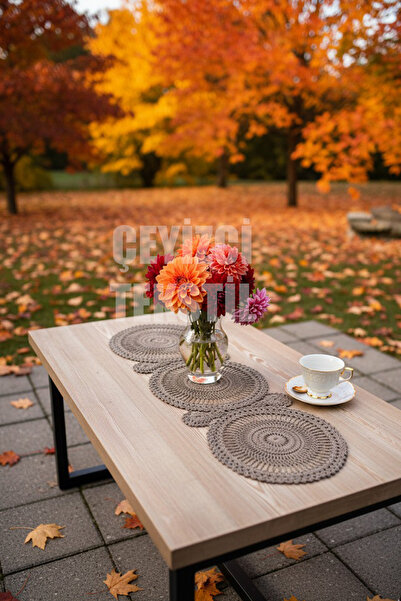 Çt Çeyizci Tekstil Runner Lace Detailed Single Runner - 115x35cm