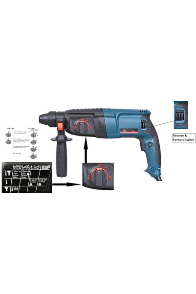 Primo Plus مثقاب كهربائي سلكي أزرق/أسود 800 واط