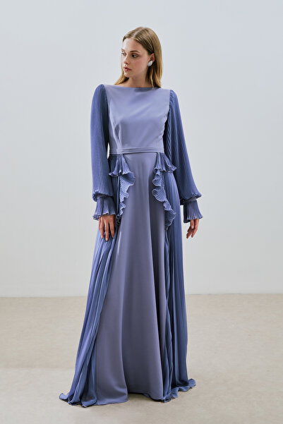 Manuka Layered Pleated Dress Lila