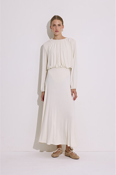 Manuka Bluză în formă de balon cu drapaj İNCİ