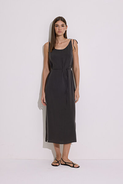 Manuka Modal Strapped Comfortable Dress Anthracite