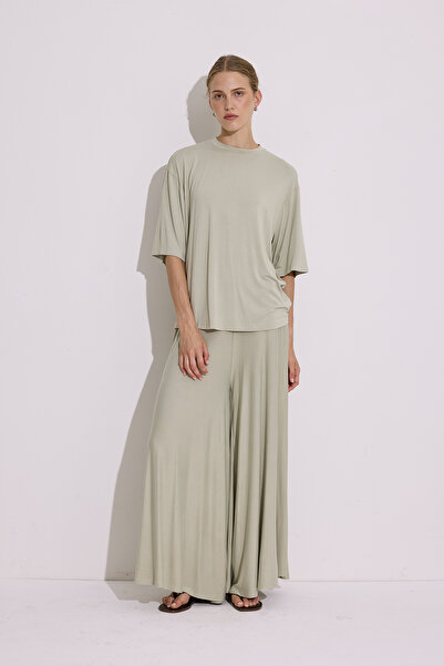 Manuka Dropped Shoulder Short Sleeve Blouse Pastel Green