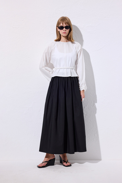 Manuka Pilified Wide Skirt Black