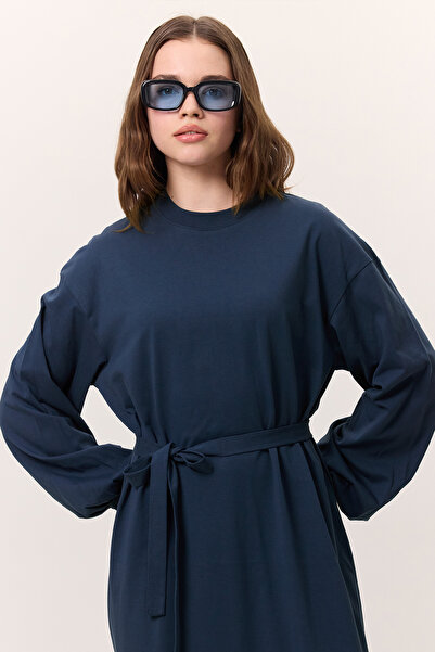 Manuka Dlouhé šaty s balónovou rukávem Indigo Jam